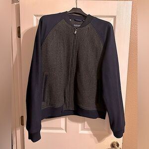 Penguin Blend Fabric Varsity Style Button-Down Jacket XXL